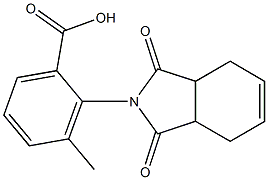 2-(1,3-dioxo-1,3,3a,4,7,7a-hexahydro-2H-isoindol-2-yl)-3-methylbenzoic acid Struktur