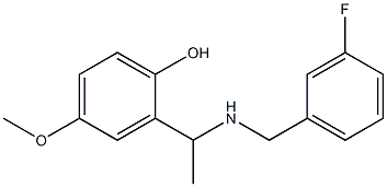 2-(1-{[(3-fluorophenyl)methyl]amino}ethyl)-4-methoxyphenol Struktur