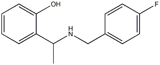 2-(1-{[(4-fluorophenyl)methyl]amino}ethyl)phenol Struktur