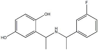 2-(1-{[1-(3-fluorophenyl)ethyl]amino}ethyl)benzene-1,4-diol Struktur