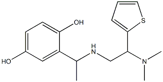 2-(1-{[2-(dimethylamino)-2-(thiophen-2-yl)ethyl]amino}ethyl)benzene-1,4-diol Struktur