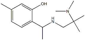 2-(1-{[2-(dimethylamino)-2-methylpropyl]amino}ethyl)-5-methylphenol Struktur