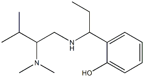 2-(1-{[2-(dimethylamino)-3-methylbutyl]amino}propyl)phenol Struktur