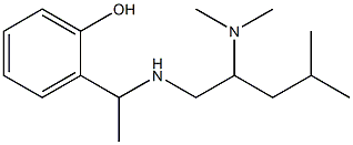 2-(1-{[2-(dimethylamino)-4-methylpentyl]amino}ethyl)phenol Struktur