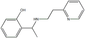 2-(1-{[2-(pyridin-2-yl)ethyl]amino}ethyl)phenol Struktur