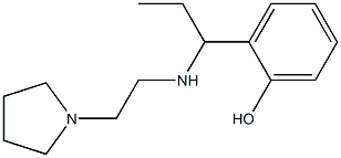 2-(1-{[2-(pyrrolidin-1-yl)ethyl]amino}propyl)phenol Struktur