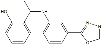 2-(1-{[3-(1,3,4-oxadiazol-2-yl)phenyl]amino}ethyl)phenol Struktur