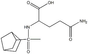 2-(1-{bicyclo[2.2.1]heptan-2-yl}acetamido)-4-carbamoylbutanoic acid Struktur