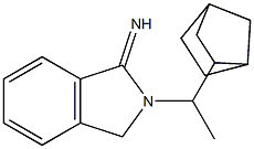 2-(1-{bicyclo[2.2.1]heptan-2-yl}ethyl)-2,3-dihydro-1H-isoindol-1-imine Struktur