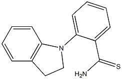 2-(2,3-dihydro-1H-indol-1-yl)benzene-1-carbothioamide Struktur