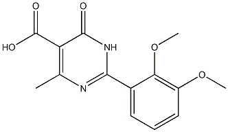 2-(2,3-dimethoxyphenyl)-4-methyl-6-oxo-1,6-dihydropyrimidine-5-carboxylic acid Struktur