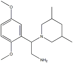 2-(2,5-dimethoxyphenyl)-2-(3,5-dimethylpiperidin-1-yl)ethanamine Struktur