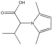 2-(2,5-dimethyl-1H-pyrrol-1-yl)-3-methylbutanoic acid Struktur