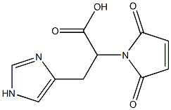 2-(2,5-dioxo-2,5-dihydro-1H-pyrrol-1-yl)-3-(1H-imidazol-4-yl)propanoic acid Struktur