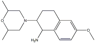 2-(2,6-dimethylmorpholin-4-yl)-6-methoxy-1,2,3,4-tetrahydronaphthalen-1-amine Struktur