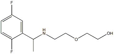 2-(2-{[1-(2,5-difluorophenyl)ethyl]amino}ethoxy)ethan-1-ol Struktur