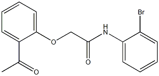 2-(2-acetylphenoxy)-N-(2-bromophenyl)acetamide Struktur