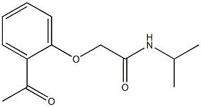 2-(2-acetylphenoxy)-N-isopropylacetamide Struktur