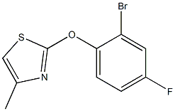 2-(2-bromo-4-fluorophenoxy)-4-methyl-1,3-thiazole Struktur