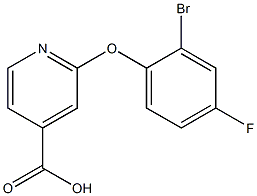 2-(2-bromo-4-fluorophenoxy)pyridine-4-carboxylic acid Struktur