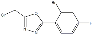 2-(2-bromo-4-fluorophenyl)-5-(chloromethyl)-1,3,4-oxadiazole Struktur