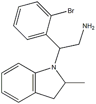 2-(2-bromophenyl)-2-(2-methyl-2,3-dihydro-1H-indol-1-yl)ethan-1-amine Struktur