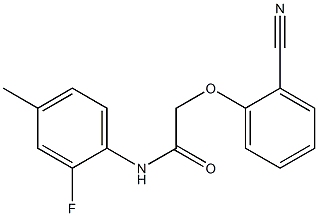 2-(2-cyanophenoxy)-N-(2-fluoro-4-methylphenyl)acetamide Struktur