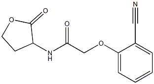 2-(2-cyanophenoxy)-N-(2-oxooxolan-3-yl)acetamide Struktur