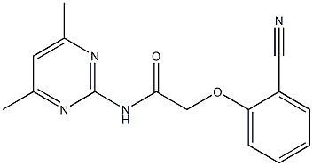 2-(2-cyanophenoxy)-N-(4,6-dimethylpyrimidin-2-yl)acetamide Struktur