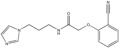 2-(2-cyanophenoxy)-N-[3-(1H-imidazol-1-yl)propyl]acetamide Struktur