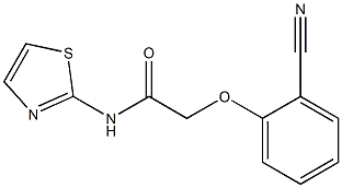 2-(2-cyanophenoxy)-N-1,3-thiazol-2-ylacetamide Struktur