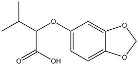 2-(2H-1,3-benzodioxol-5-yloxy)-3-methylbutanoic acid Struktur