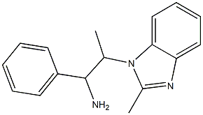 2-(2-methyl-1H-1,3-benzodiazol-1-yl)-1-phenylpropan-1-amine Struktur