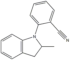 2-(2-methyl-2,3-dihydro-1H-indol-1-yl)benzonitrile Struktur