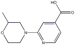 2-(2-methylmorpholin-4-yl)pyridine-4-carboxylic acid Struktur