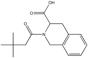 2-(3,3-dimethylbutanoyl)-1,2,3,4-tetrahydroisoquinoline-3-carboxylic acid Struktur