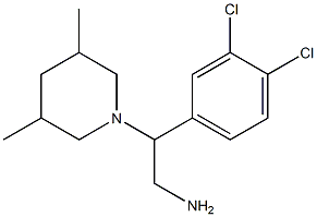 2-(3,4-dichlorophenyl)-2-(3,5-dimethylpiperidin-1-yl)ethan-1-amine Struktur