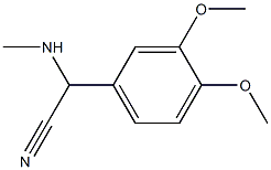 2-(3,4-dimethoxyphenyl)-2-(methylamino)acetonitrile Struktur