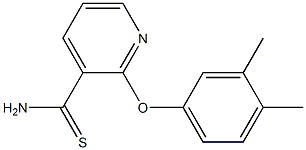 2-(3,4-dimethylphenoxy)pyridine-3-carbothioamide Struktur