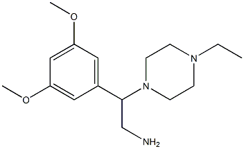 2-(3,5-dimethoxyphenyl)-2-(4-ethylpiperazin-1-yl)ethan-1-amine Struktur