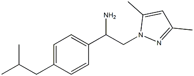 2-(3,5-dimethyl-1H-pyrazol-1-yl)-1-(4-isobutylphenyl)ethanamine Struktur