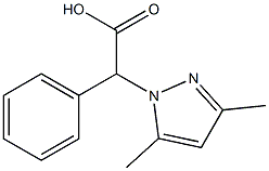 2-(3,5-dimethyl-1H-pyrazol-1-yl)-2-phenylacetic acid Struktur