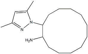 2-(3,5-dimethyl-1H-pyrazol-1-yl)cyclododecan-1-amine Struktur