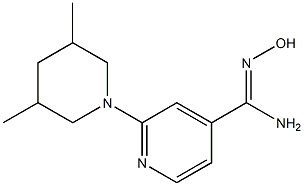 2-(3,5-dimethylpiperidin-1-yl)-N'-hydroxypyridine-4-carboximidamide Struktur