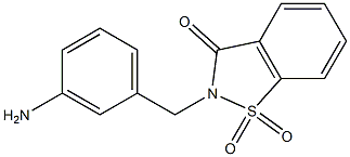 2-(3-aminobenzyl)-1,2-benzisothiazol-3(2H)-one 1,1-dioxide Struktur