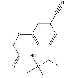 2-(3-cyanophenoxy)-N-(2-methylbutan-2-yl)propanamide Struktur