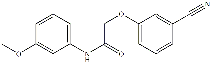 2-(3-cyanophenoxy)-N-(3-methoxyphenyl)acetamide Struktur