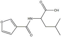 2-(3-furoylamino)-4-methylpentanoic acid Struktur