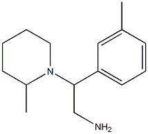 2-(3-methylphenyl)-2-(2-methylpiperidin-1-yl)ethanamine Struktur