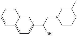 2-(3-methylpiperidin-1-yl)-1-(2-naphthyl)ethanamine Struktur